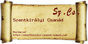 Szentkirályi Csanád névjegykártya