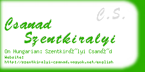 csanad szentkiralyi business card